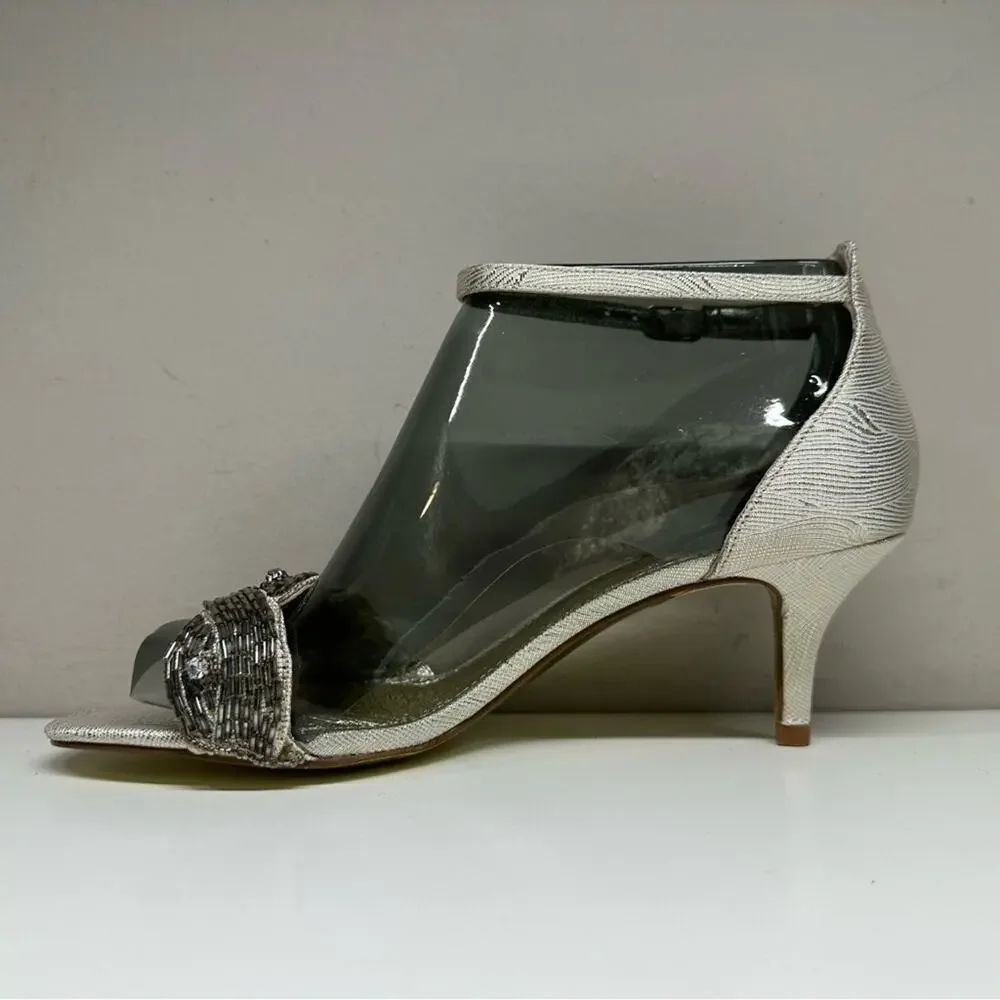 NWB | Adrianna Papell | Aerin Dress Sandal | Pearl Wave Metal | 6.5 M US